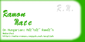 ramon mate business card